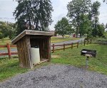 Trash shed & charcoal grill